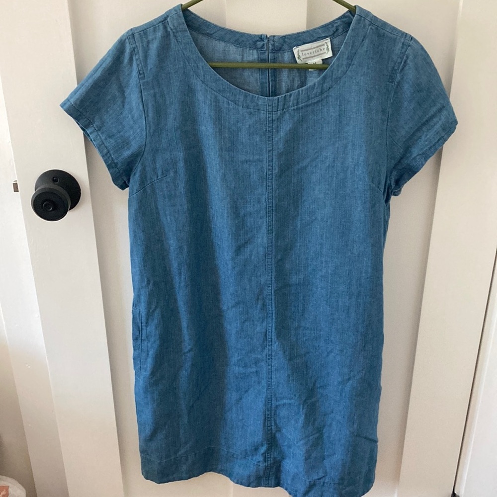 Blue Denim Short Sleeve Dress